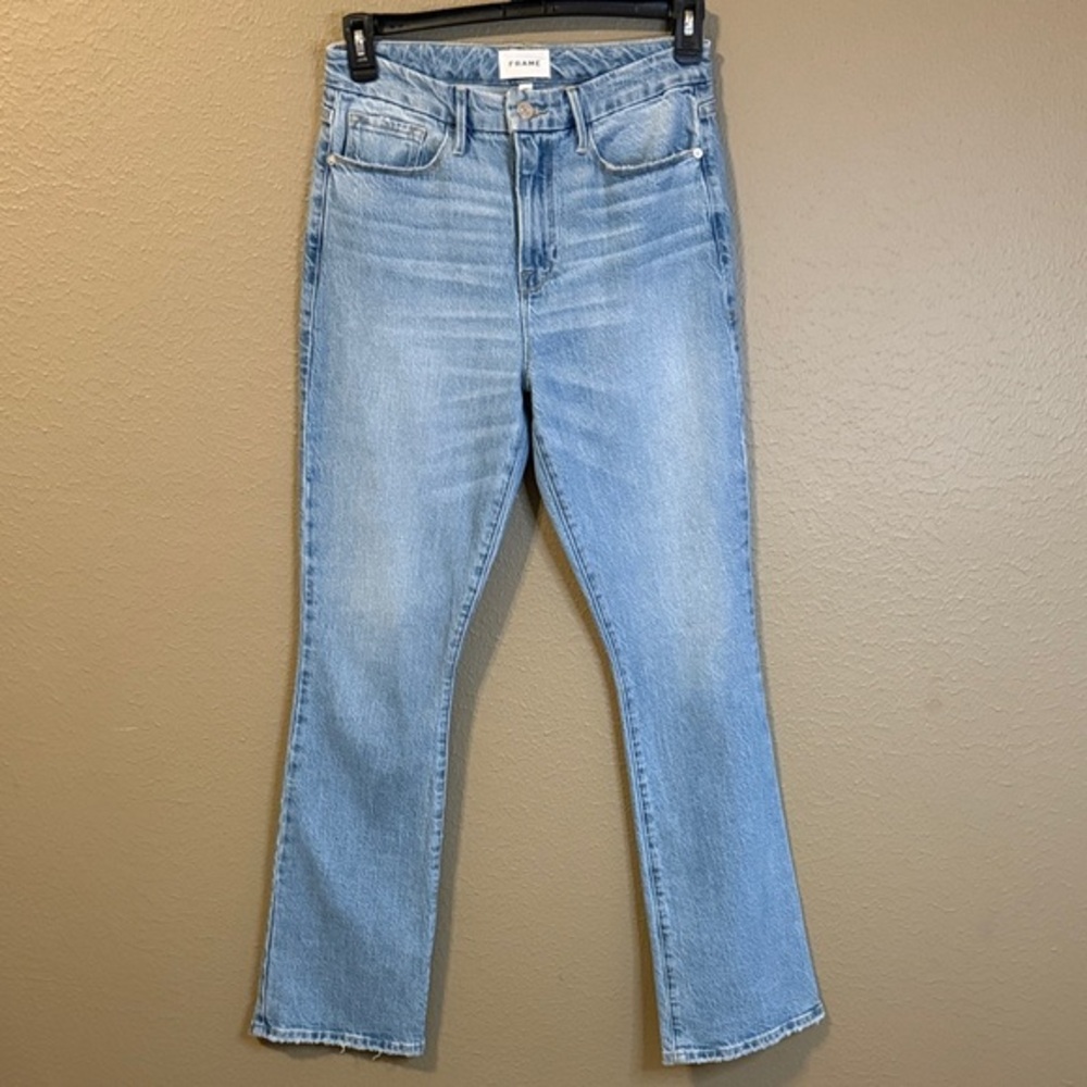 Frame Denim Light Blue Straight Leg Jeans